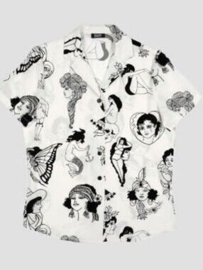 Straight to Hell Manners and Morals Button-Up Shirt • Medium